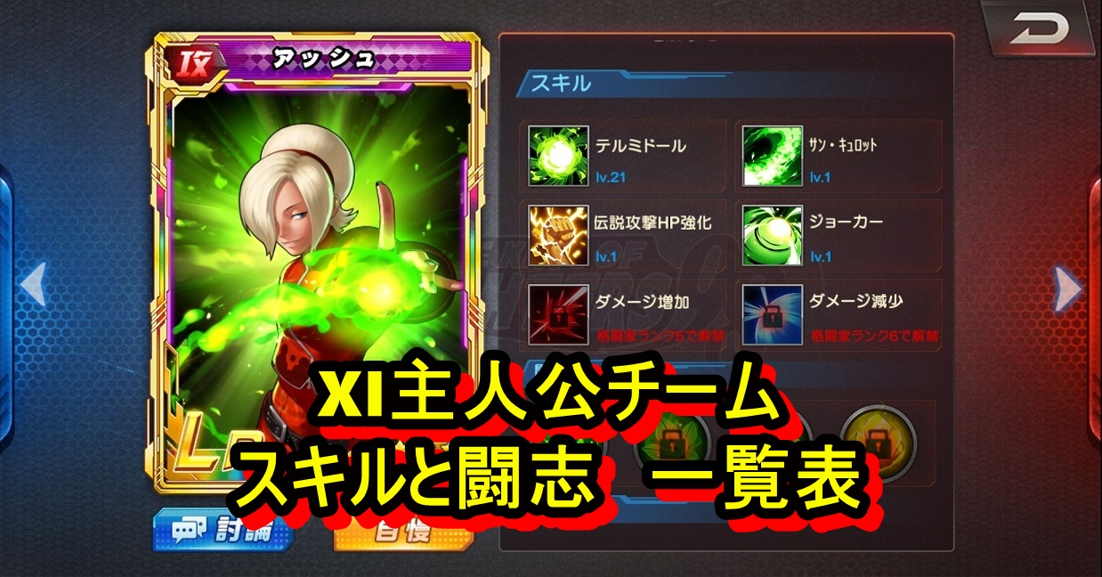 Kof98umol攻略 闘志 と スキル オズワルド アッシュ シェンウー Kof98umol攻略 闘志 と スキル オズワルド アッシュ シェンウー